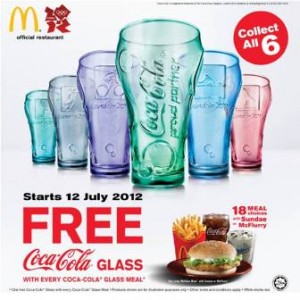 McDonald's Coca-Cola London Olympics Glasses - MY