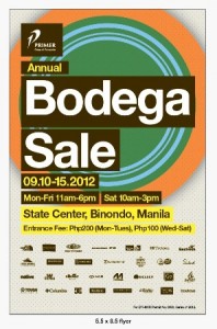Primer Annual Bodega Sale 2012