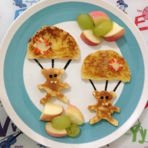Food Art - Bear Paratroopers
