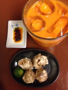 Wabi-Sabi - Shumai and Thai Milk Tea