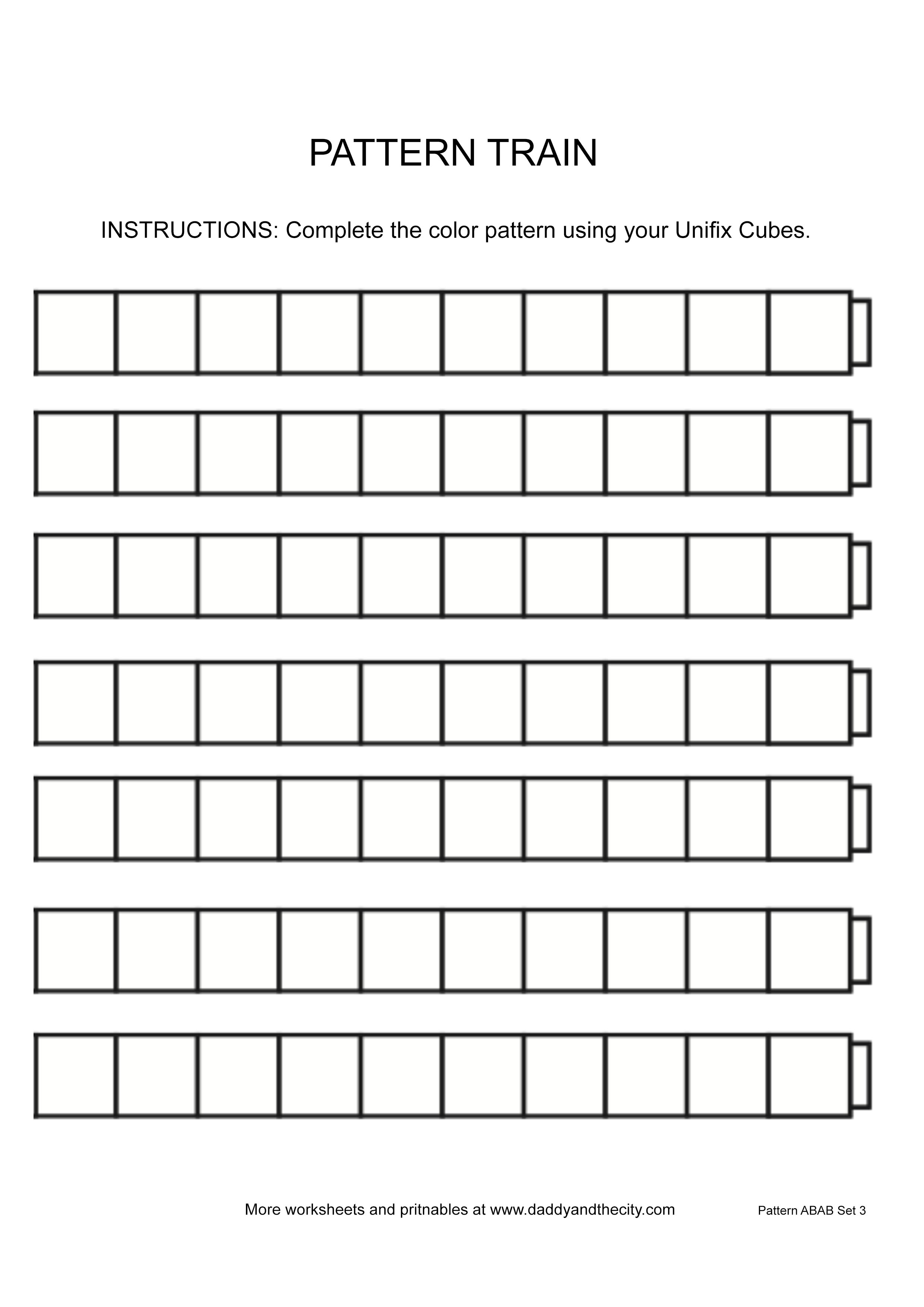 Free Printable Unifix Cubes Worksheets - Printable Word Searches