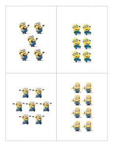 Minion Counting Flashcards 5-8