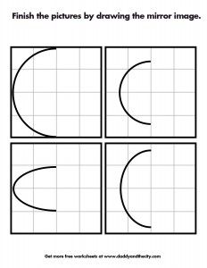 Mirror Image Worksheet Basic - Circles