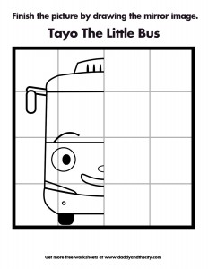 Tayo The Little Bus - Draw Mirror Image