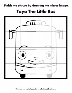 Tayo The Little Bus - Draw Mirror Image - Guided