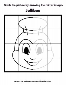 Jollibee - Draw Mirror Image - Guided