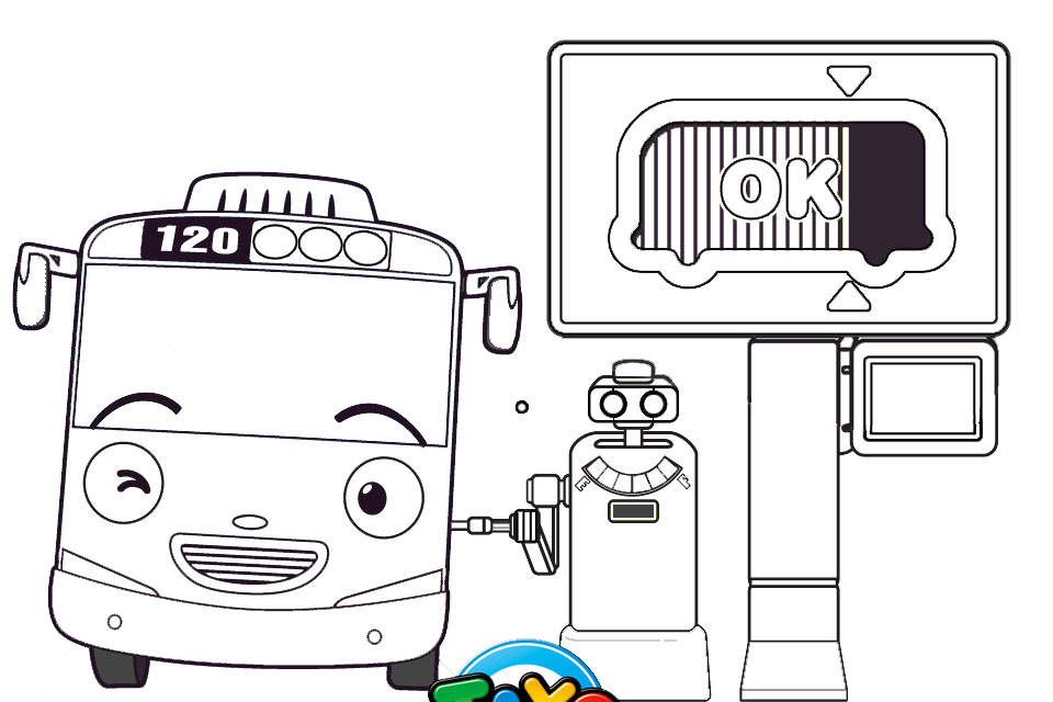 Tayo The Little Bus Coloring Pages – Daddy and the City